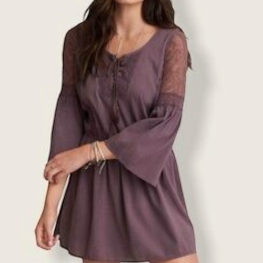 American Eagle Outfitters Mauve boho mini dress size S
